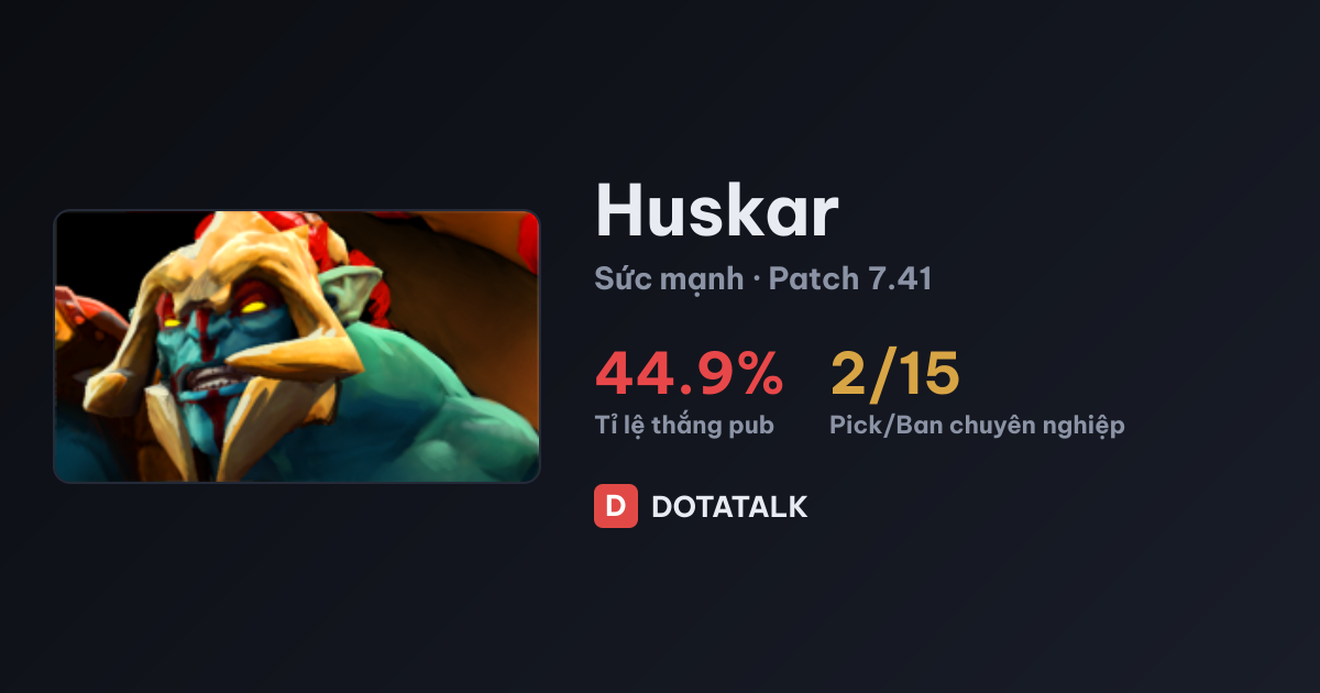 Thống kê sức mạnh Huskar