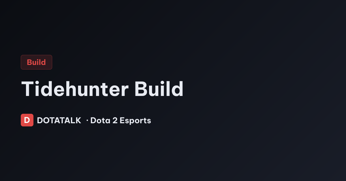 Tidehunter build decision tree