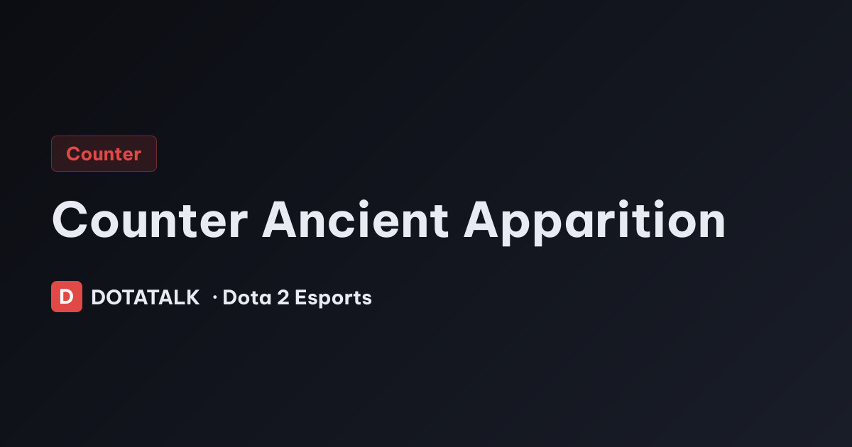 Counter Ancient Apparition