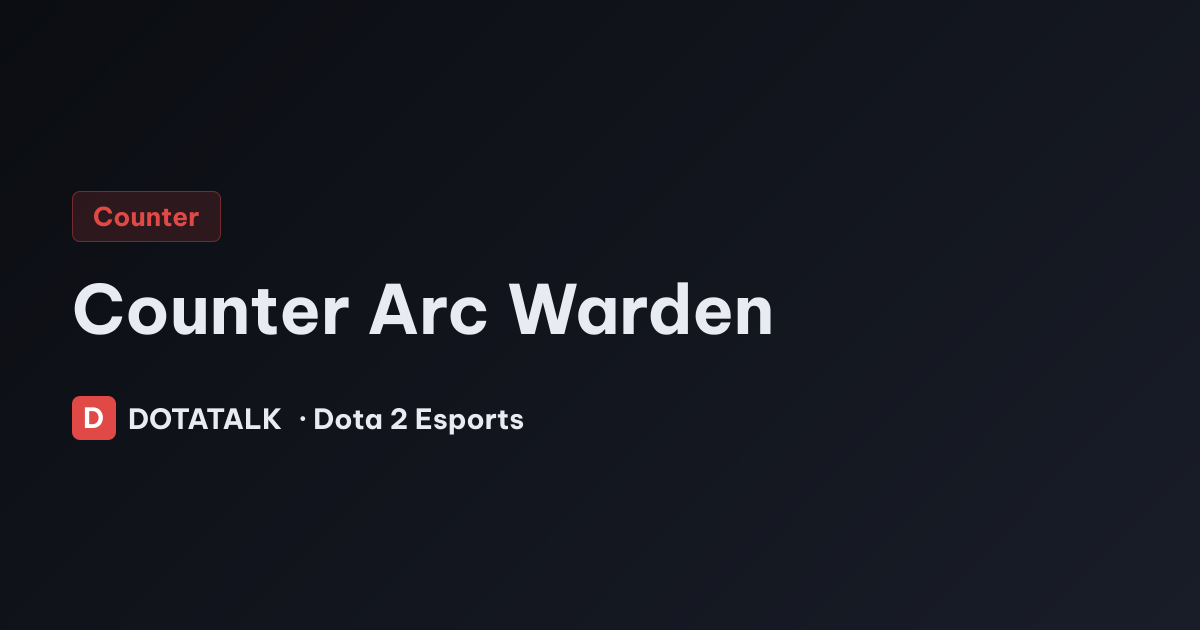 Counter Arc Warden