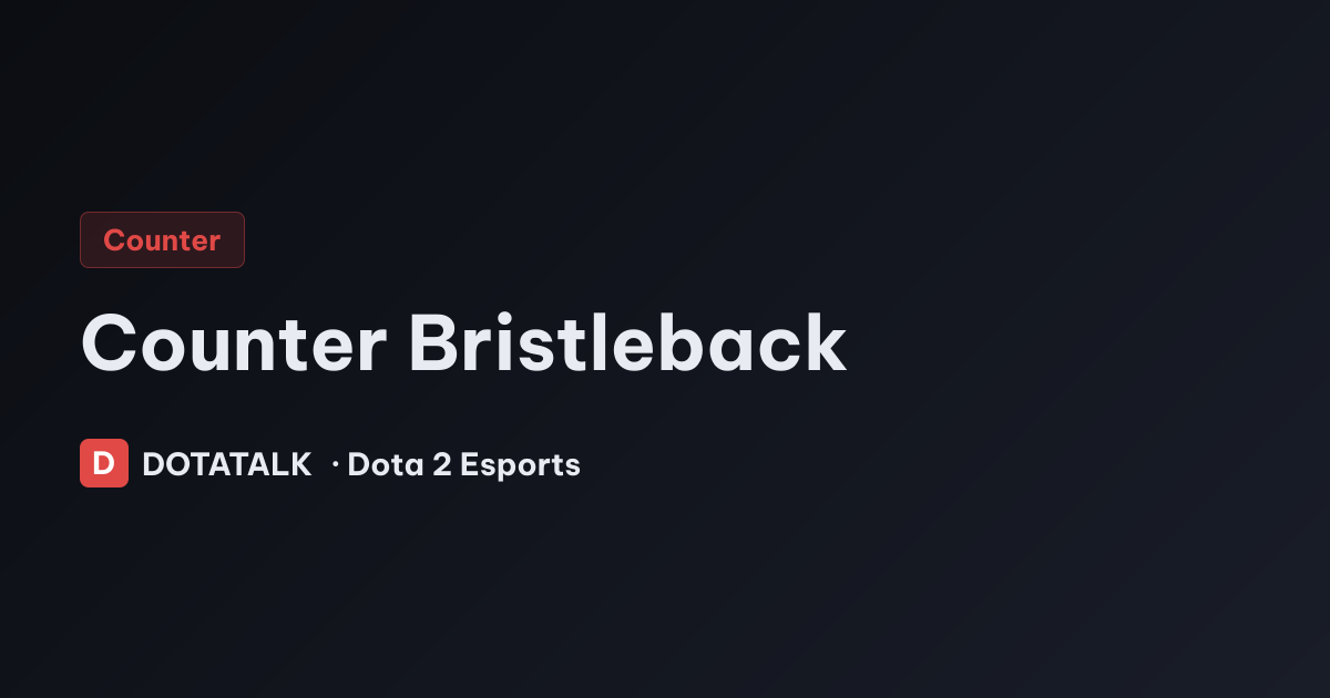 Counter Bristleback