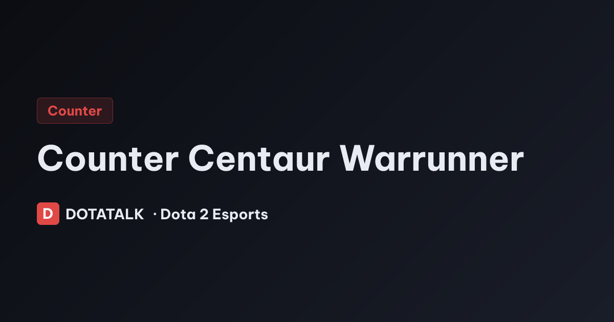 Counter Centaur Warrunner