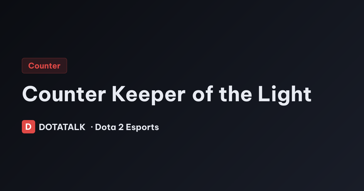 Counter Keeper of the Light