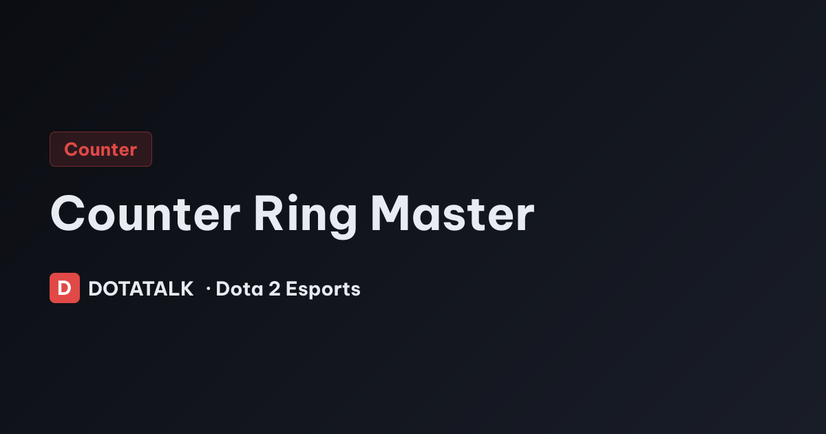 Cách khắc chế Ring Master