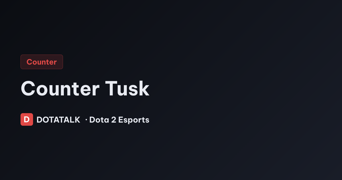 Thẻ chủ đề Counter Tusk